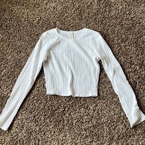 White rubbed long sleeve